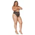 Dreamgirls - calcinha cintura alta rendada - preta - 2XL