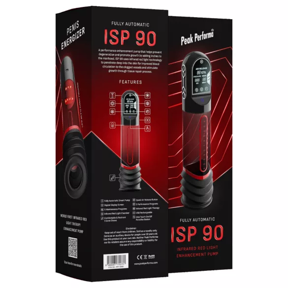 Peak Performa - bomba peniana automática com infravermelhos (transparente)