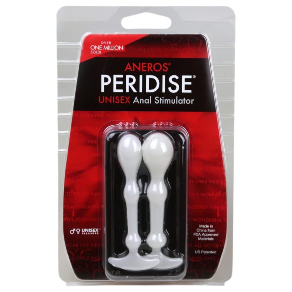 Conjunto Peridise - dildos anais lá Vibração Elegante (2 peças, branco)