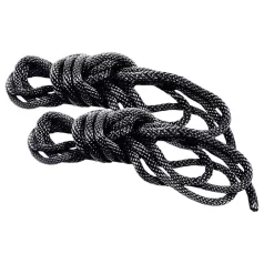   S&M - conjunto de cordas de bondage aveludadas (preto, 2 x 1,83 m)