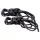 S&M - conjunto de cordas de bondage aveludadas (preto, 2 x 1,83 m)