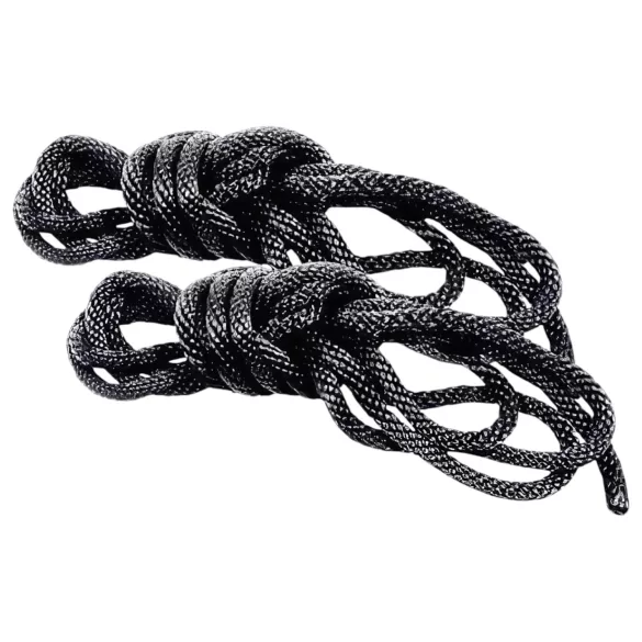 S&M - conjunto de cordas de bondage aveludadas (preto, 2 x 1,83 m)