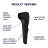 Satisfyer Men Wand - recarregável, vibrador à prova d'água (preto)