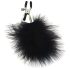 S&M - Presilhas de mamilos com penas (preto)