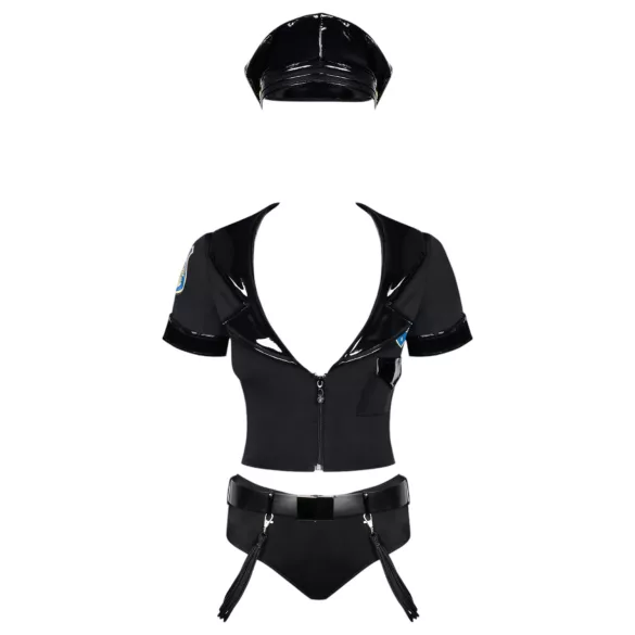 Obsessive - fantasia policial feminina - conjunto - tamanho S/M