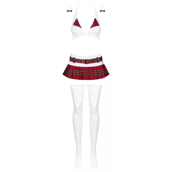 Obsessive - fantasia colegial feminina - conjunto 6 peças