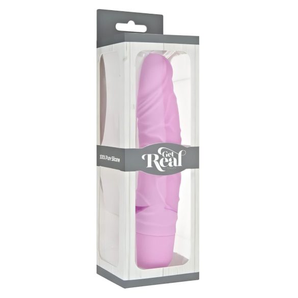 Clássico Get Real - vibrador realista de silicone (rosa)