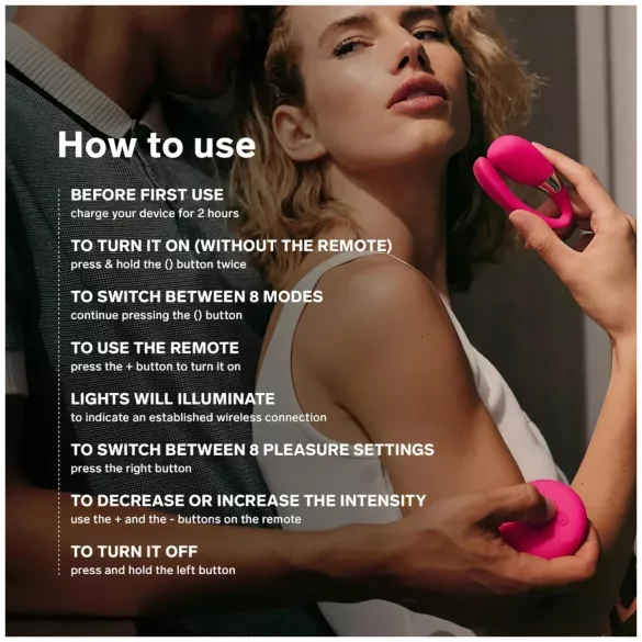 LELO Tiani 3 - vibrador casal - controle remoto - silicone roxo