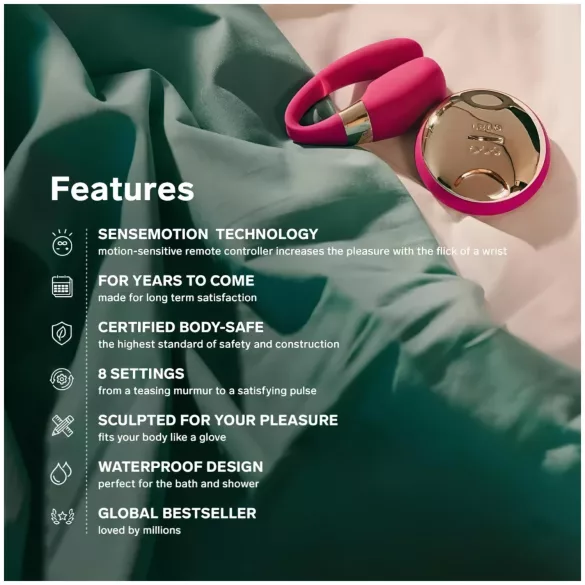 LELO Tiani 3 - vibrador para casais - controle remoto - silicone rosa