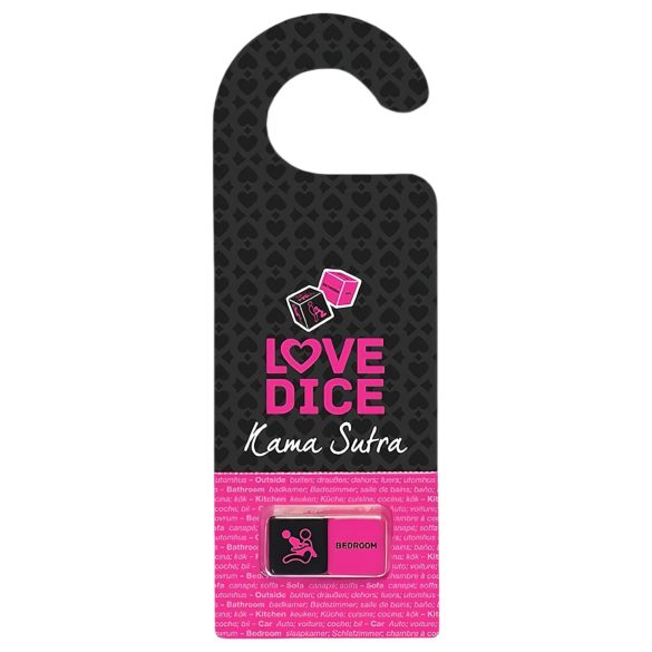 Conjunto de Dados Eróticos com Pendura-Porta (preto-rosa)