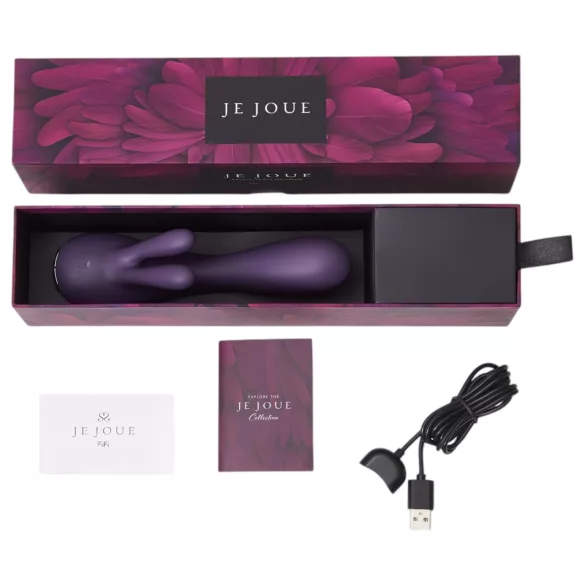 Je Joue Fifi - recarregável, à prova d'água, vibrador com estímulo ao clitóris (roxo)