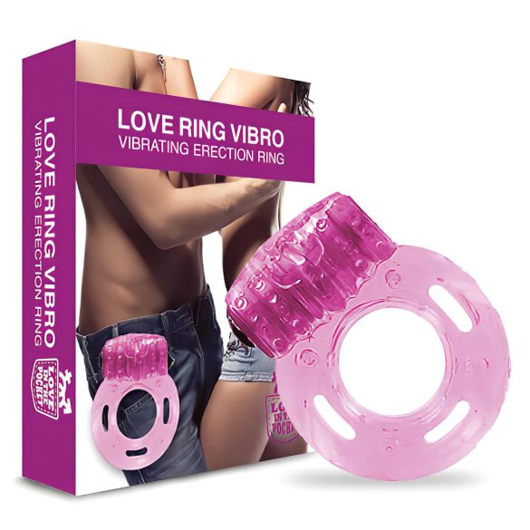 Amor no Bolso - anel peniano vibratório descartável (rosa)