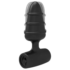 Love Plug - vibrador anal pequeno - silicone preto