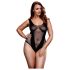 BACI Plus Size - Body sofisticado em renda - preto (XL-XXL)