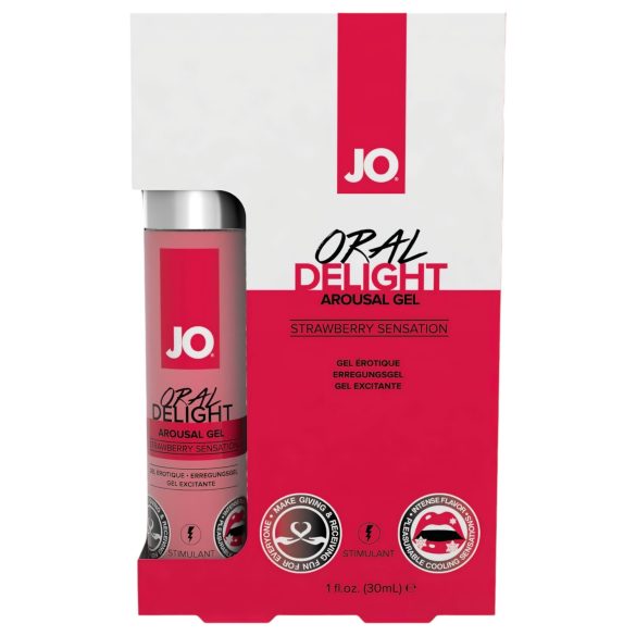 System JO Oral Delight - gel lubrificante comestível refrescante - morango (30ml)