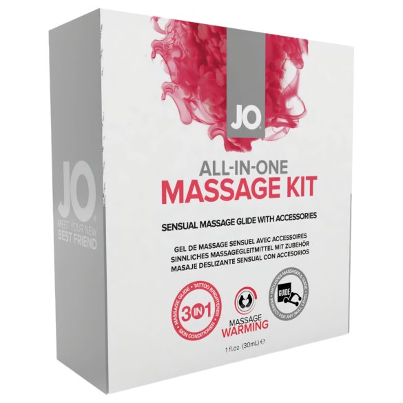 Kit Massagem Calorosa System JO - Tudo em Um (3 Peças)
