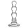 GLAS - Dildo Anal Ondulado de Vidro (Transparente)
