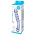 GLAS - Dildo Duplo de Vidro (Transparente Roxo)