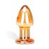 GLAS Over Easy - plug anal de vidro (dourado)