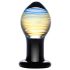 GLAS Galileo - plug anal de vidro (preto-dourado)