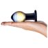 GLAS Galileo - plug anal de vidro (preto-dourado)