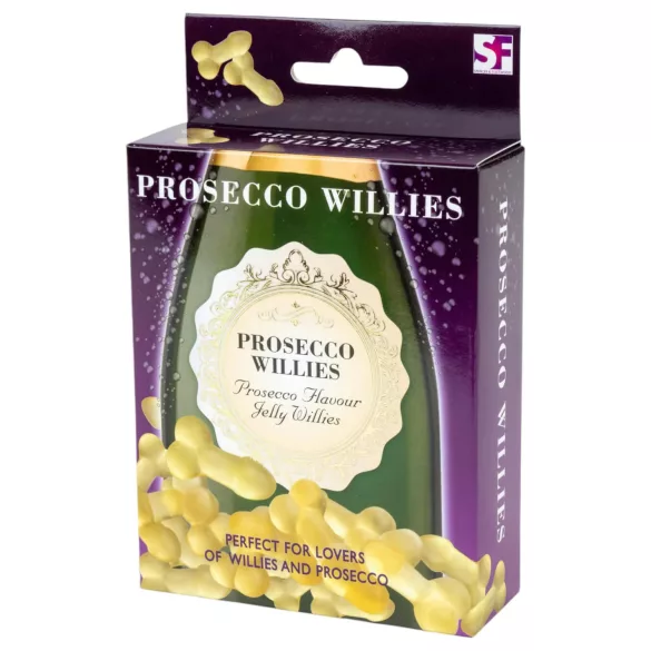 Prosecco Willies - bala em formato de pênis - sabor prosecco - 120g