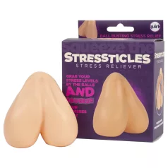   Stressticles - bola antiestresse formato testículos - cor natural