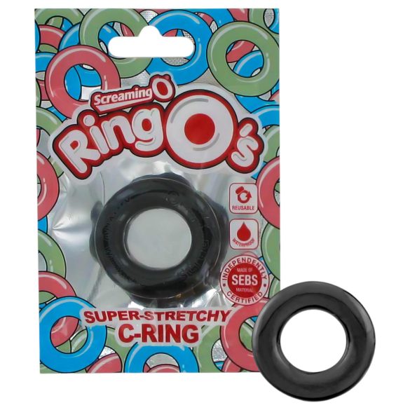 Screaming O - anel peniano de silicone (preto)