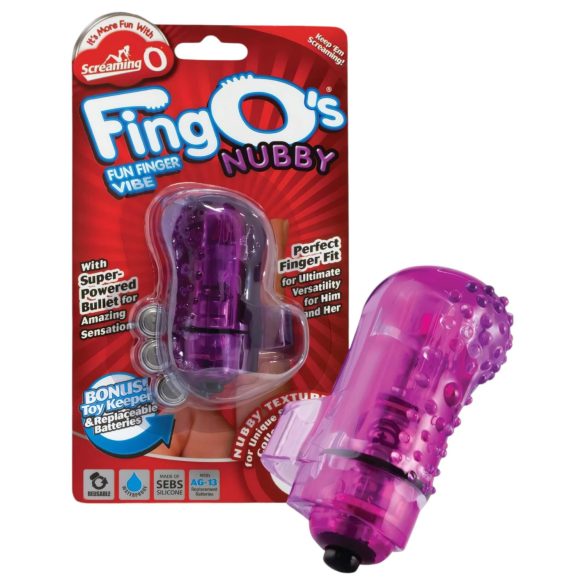 Screaming O Fingo's Nubby - Vibrador de Dedo (Roxo)