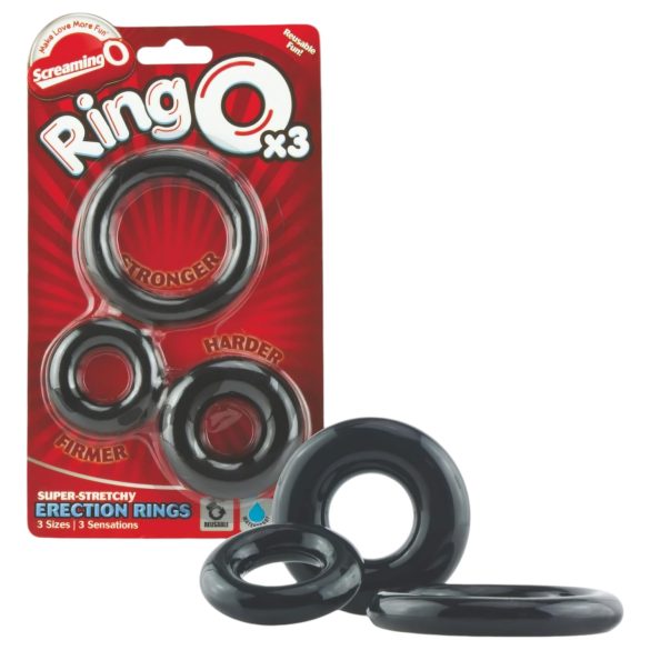 Conjunto Screaming O - Anéis de Silicone para Pênis (3 unidades)