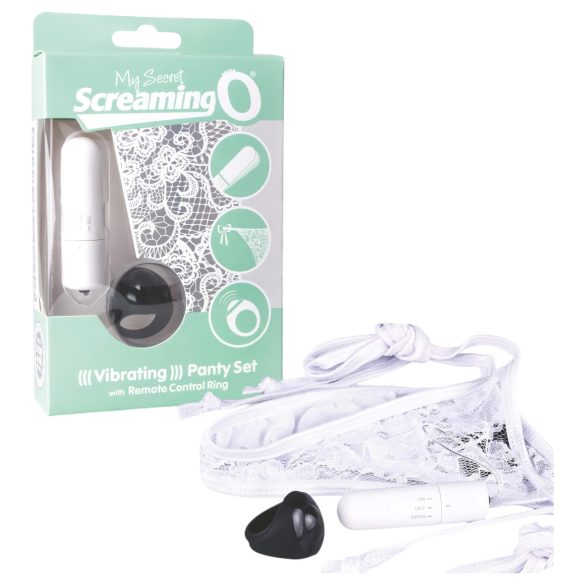 Calcinha Vibratória MySecret Screaming - com Controle Remoto - Branca (Tamanhos S-L)