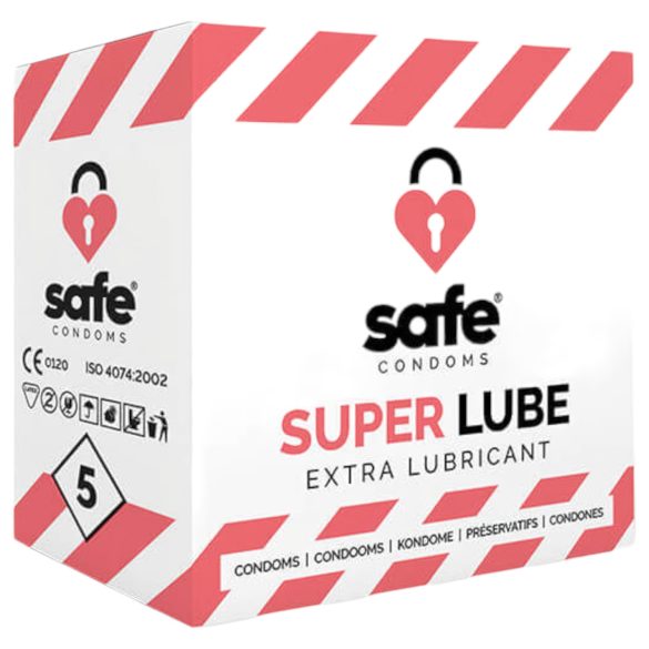 SAFE Super Lube - preservativo extra lubrificado (5 unidades)