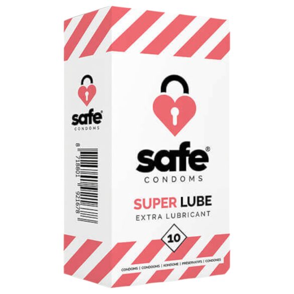 SAFE Super Lube - preservativo extra lubrificado (10 unidades)
