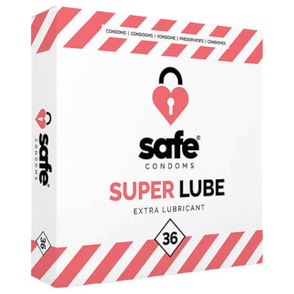 SAFE Super Lube - preservativo extra lubrificado (36 peças)