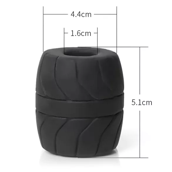 Perfect Fit - Anel e extensor para testículos SilaSkin (preto)