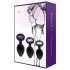 Rianne - Conjunto de 3 Plugs Anais de Silicone (Preto)