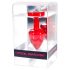 DIOGOL Anni - plug anal com pedra branca - vermelho (3cm)
