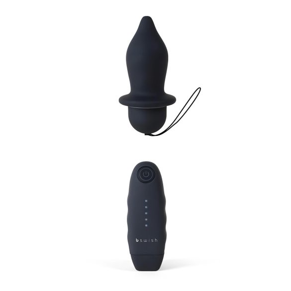 B SWISH Bfilled Classic - vibrador anal com controle remoto (preto)