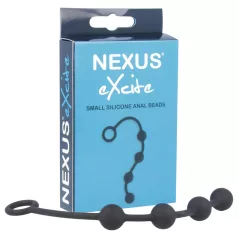   Nexus Excite - plug anal com 4 esferas - silicone preto pequeno