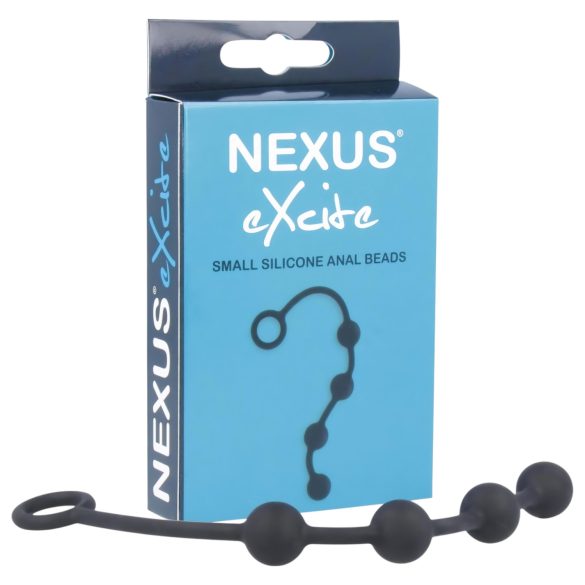 Nexus Excite - Dildo Anal com 4 Pérolas - Preto (Pequeno)