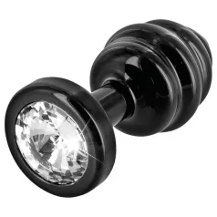 DIOGOL Anni - plug anal com textura - preto - (3cm)