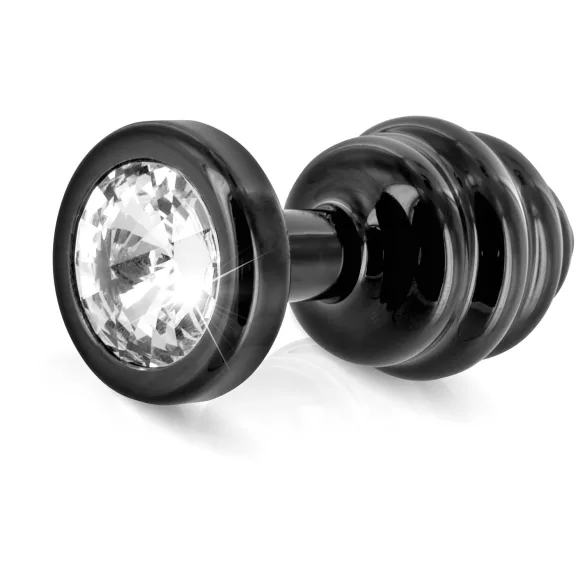 DIOGOL Anni - plug anal com textura - preto - (3cm)