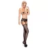 Obsessive - conjunto lingerie c/ cinta-liga floral - preto (S-L)