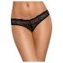 Obsessive Frivolla - calcinha rendada picante feminina - preto