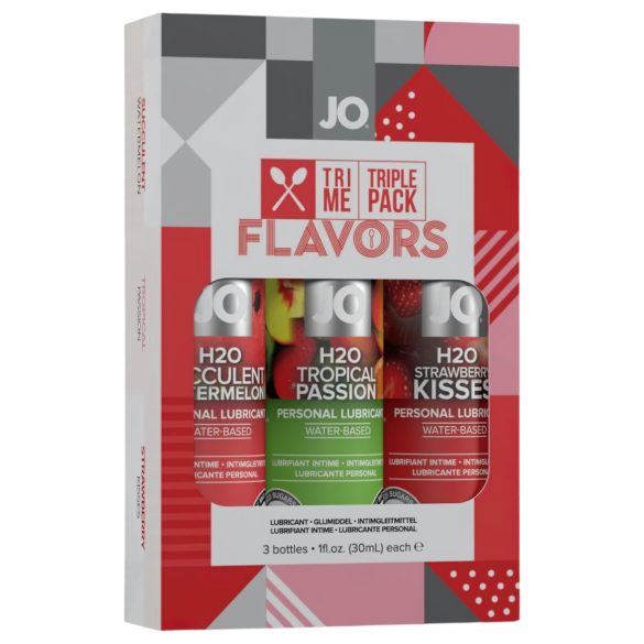 JO System Flavors - Lubrificante Aromatizado Kit (3x30ml)