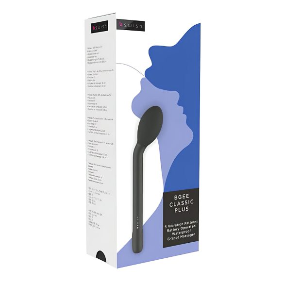 Vibrador G-Spot Bgee Classic Plus - Preto e à prova d'água