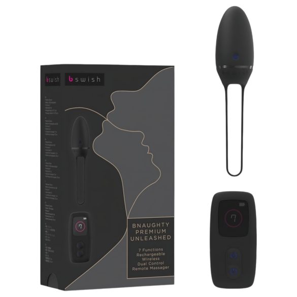 B SWISH Premium - Ovo vibratório sem fio recarregável (preto)
