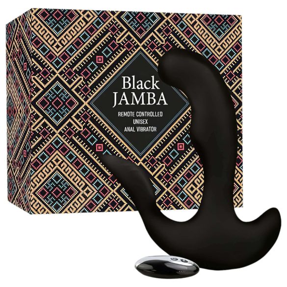 FEELZTOYS Black Jamba - Vibrador anal aquecido com controle remoto (preto)