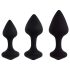 Conjunto de Plugues Anus FEELZTOYS Bibi - Preto (3 peças)