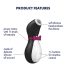 Pinguim Satisfyer - estimulador à prova d'água (preto e branco)
